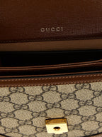 Gucci Horsebit 1955 Small Top Handle Bag Beige Ebony