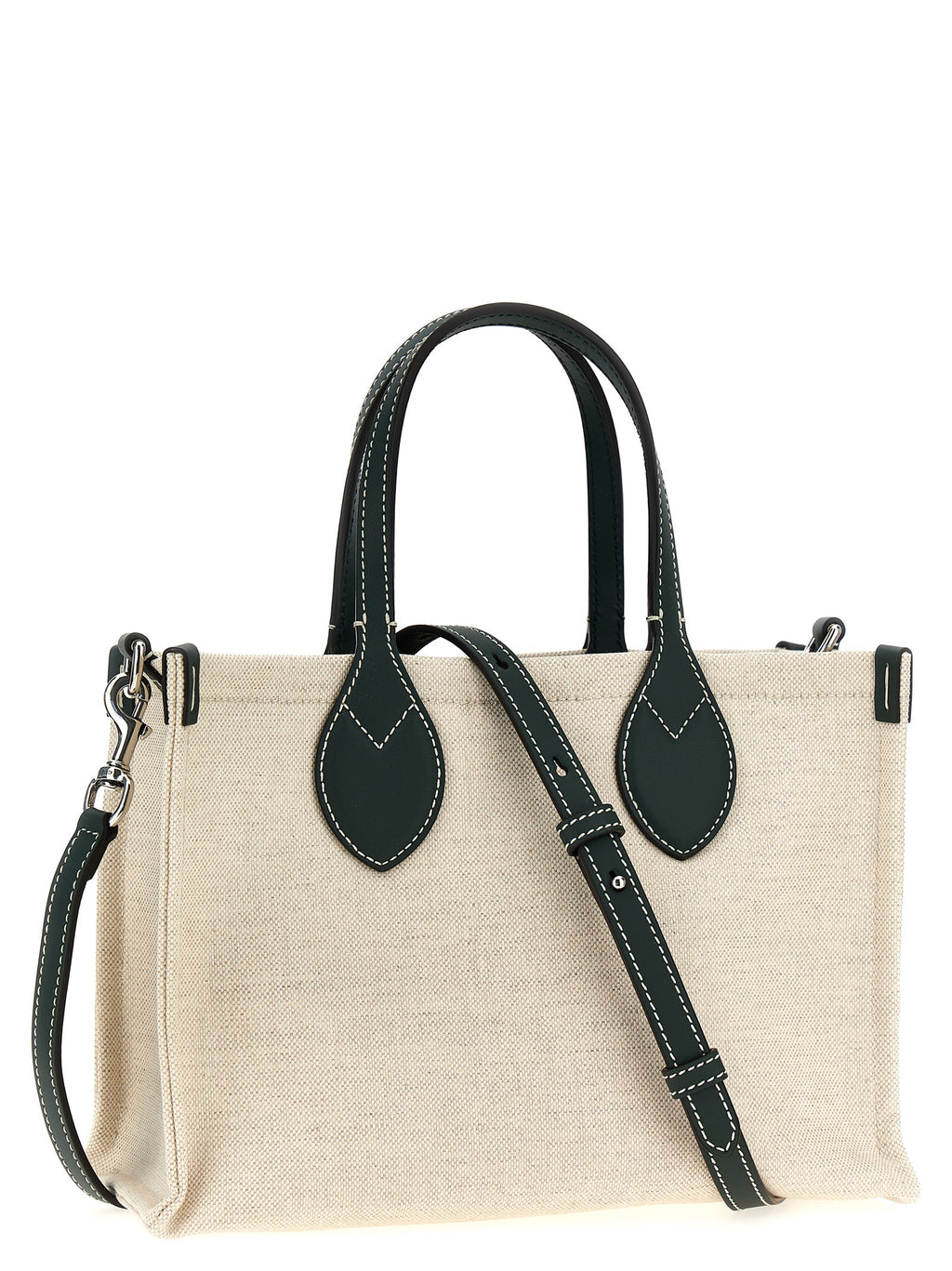 Gucci Logo Mini Canvas Tote Bag Natural Black