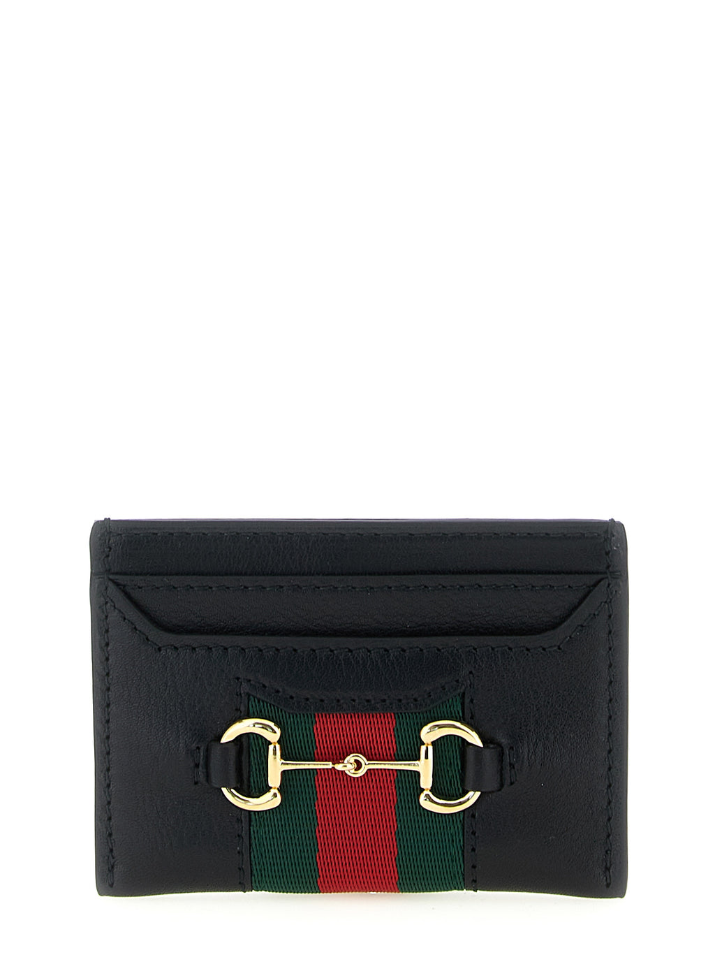 Gucci Horsebit Web Card Case Black