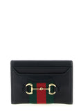 Gucci Horsebit Web Card Case Black