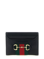 Gucci Horsebit Web Card Case Black