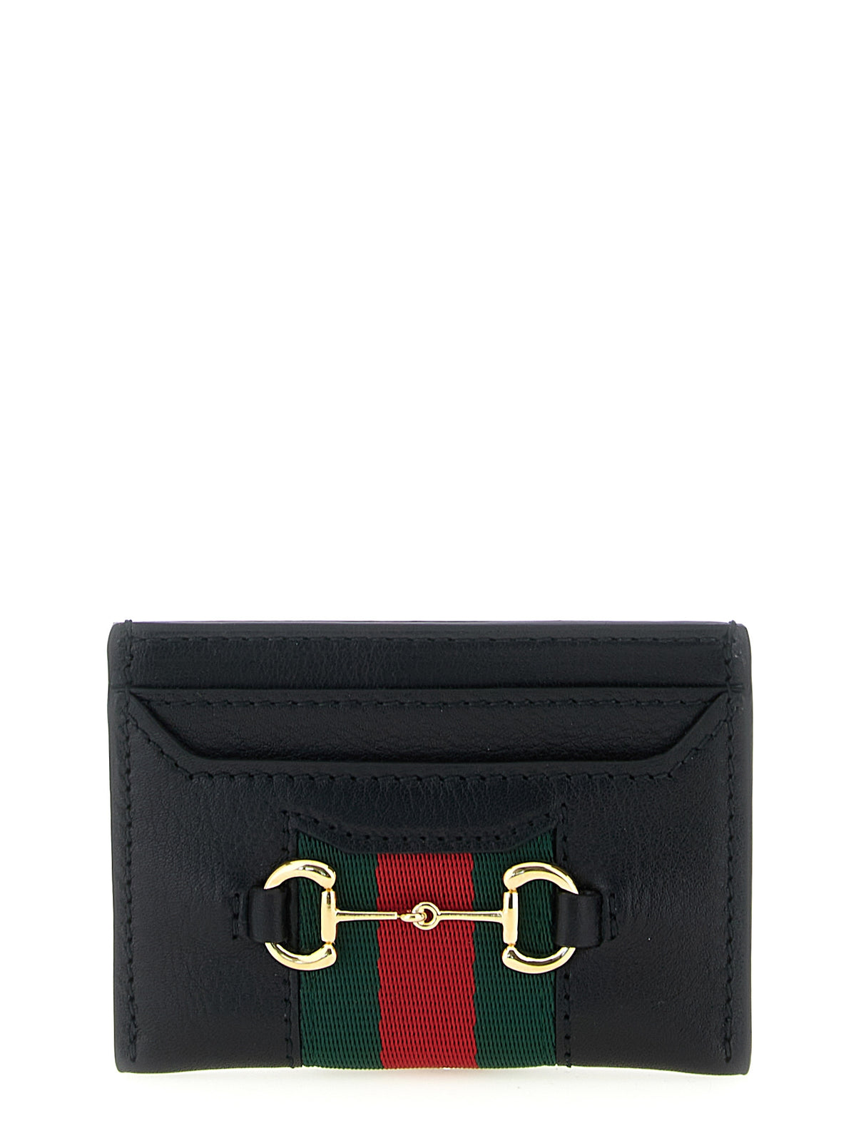 Gucci Horsebit Web Card Case Black