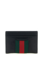 Gucci Horsebit Web Card Case Black