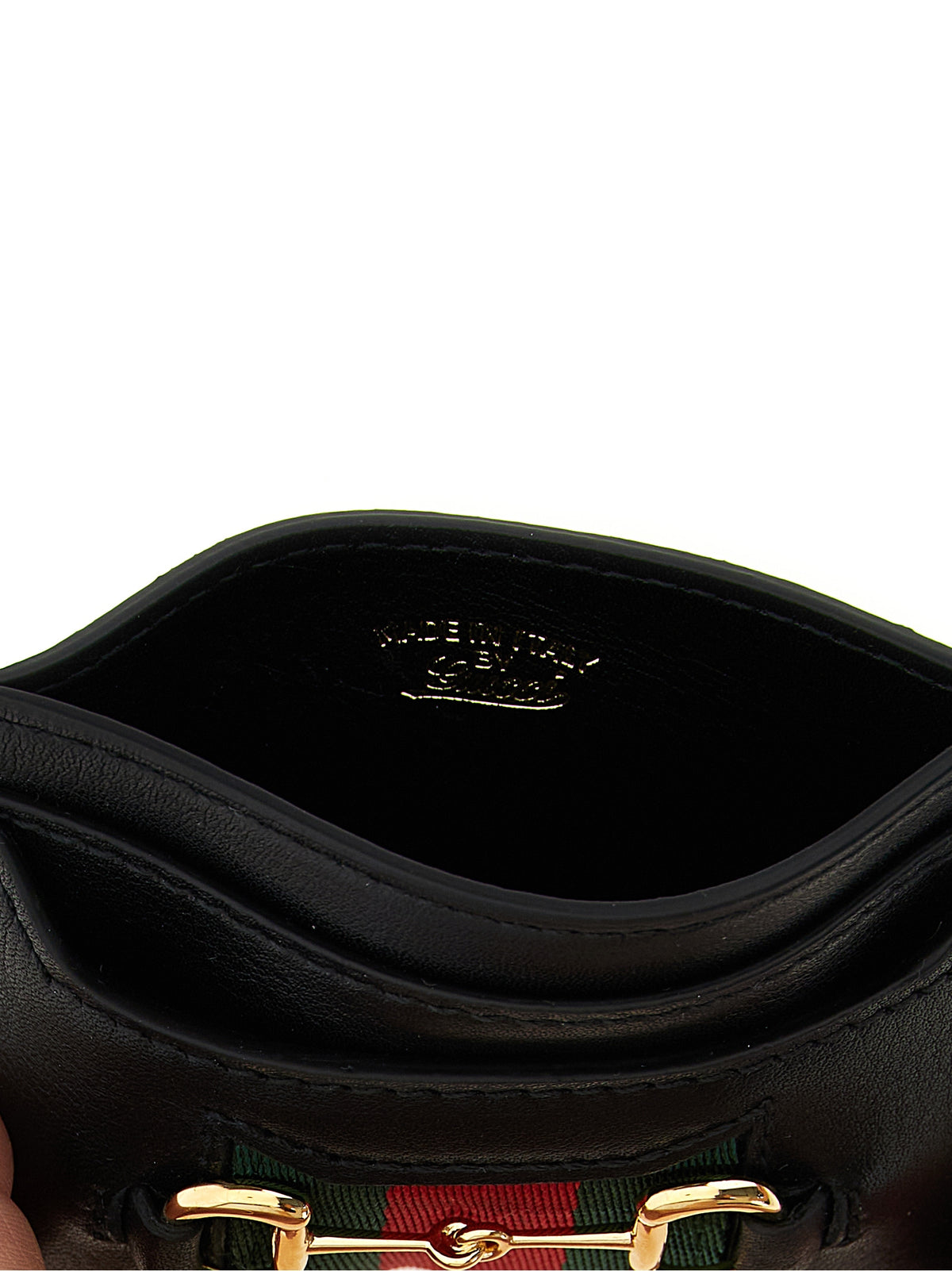 Gucci Horsebit Web Card Case Black