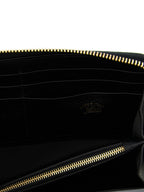 Gucci Horsebit Web Zip Around Wallet Black