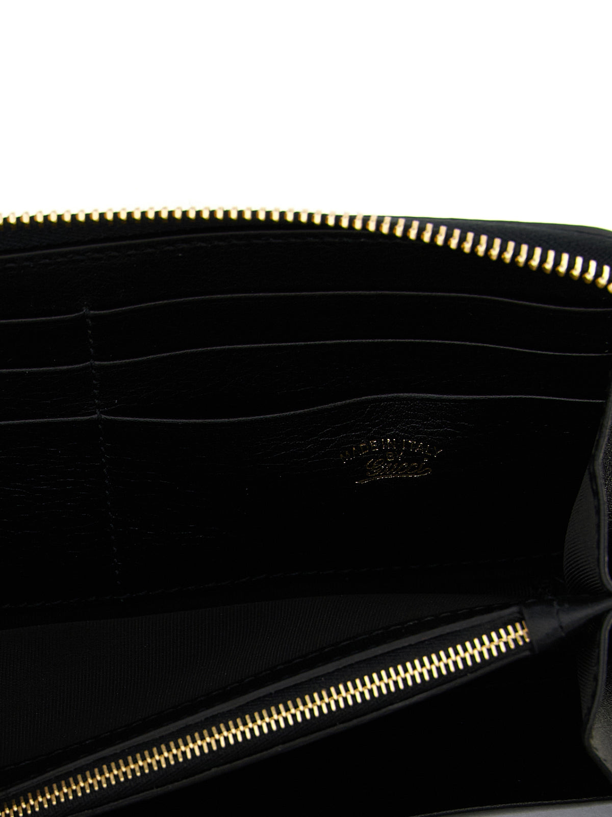 Gucci Horsebit Web Zip Around Wallet Black