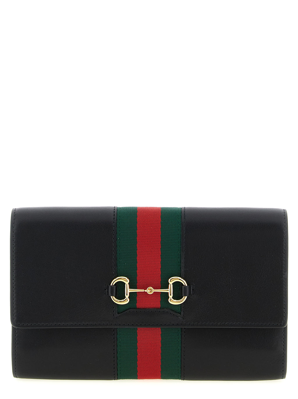 Gucci Horsebit Web Wallet On Chain Black