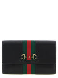 Gucci Horsebit Web Wallet On Chain Black
