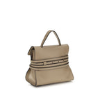 Moschino Tie Me Small Top Handle Bag Taupe
