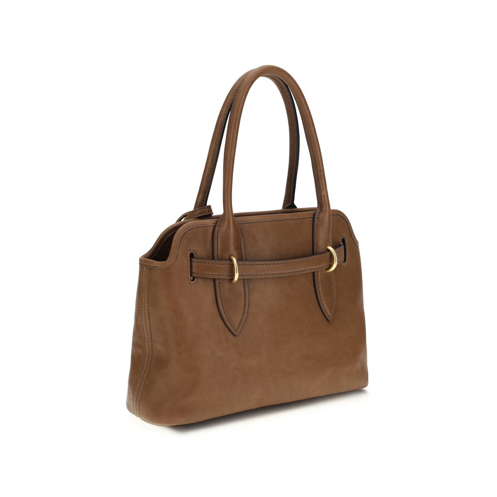 Miu Miu Aventure Brown Suede Leather Handbag