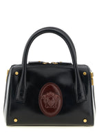 Versace Roomy Small Black Leather Handbag