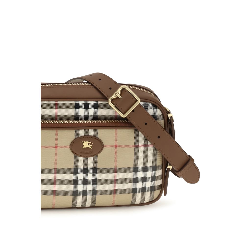 Burberry Check Canvas Crossbody Bag Archive Beige