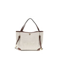 Chloé Clover Large Canvas Tote Bag Beige
