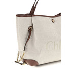 Chloé Clover Large Canvas Tote Bag Beige