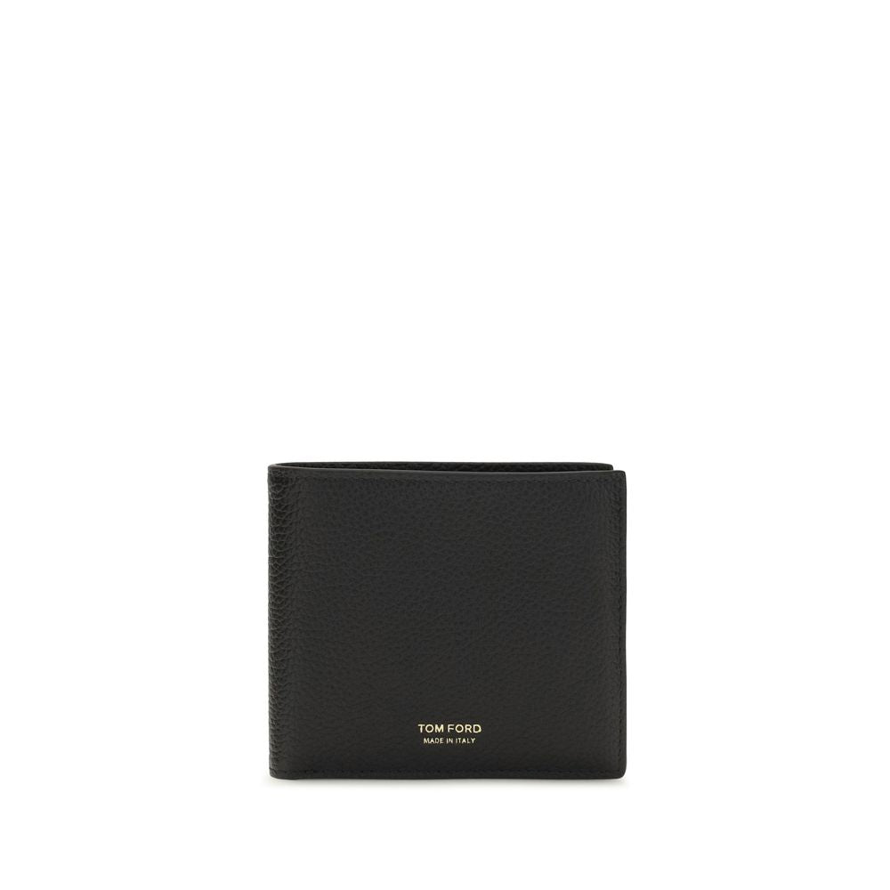 Tom Ford Pebbled Leather Bifold Wallet Black