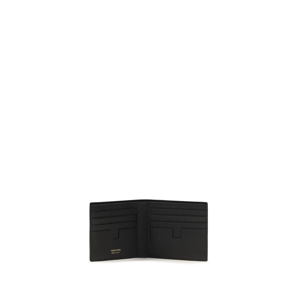 Tom Ford Pebbled Leather Bifold Wallet Black