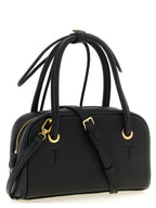 Furla Poppy S Black Leather Top Handle Bag
