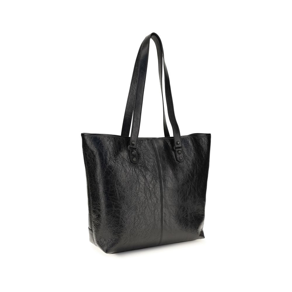 Balenciaga Le City Arena Lambskin Leather Tote Bag Black