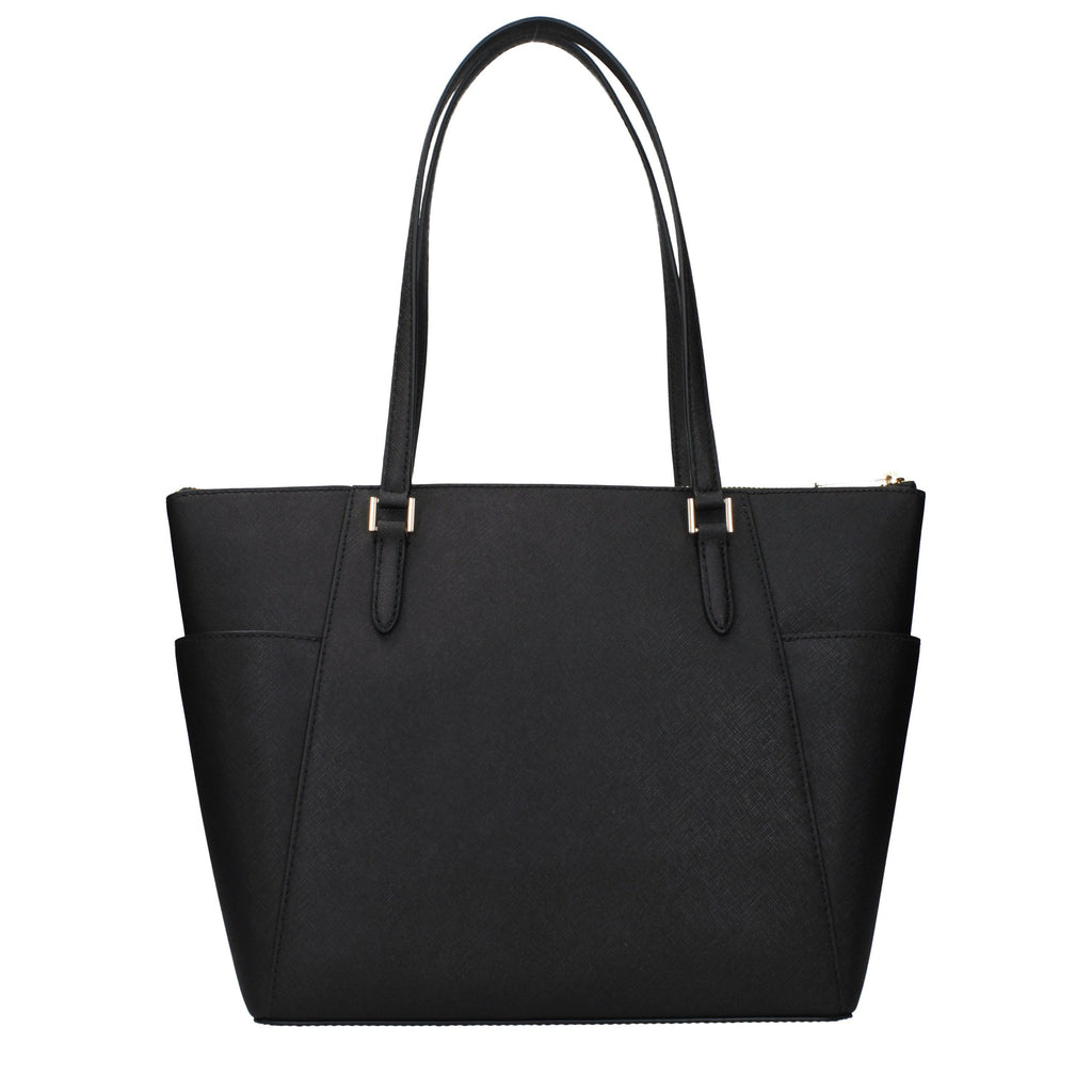 Michael Kors Jet Set Large Black Leather Tote Bag