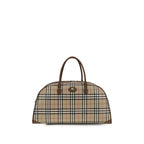 Burberry Check Canvas Travel Duffle Bag Archive Beige