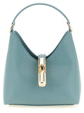 Furla Iride Mini Powder Blue Leather Shoulder Bag