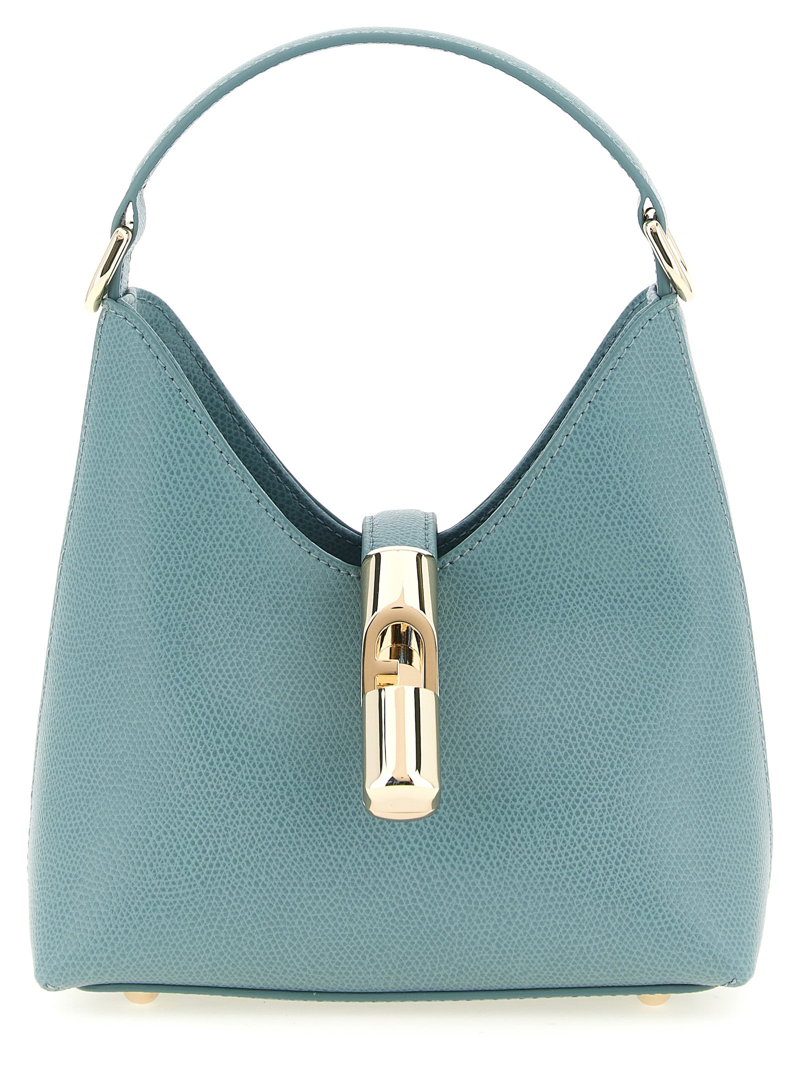 Furla Iride Mini Powder Blue Leather Shoulder Bag