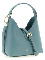 Furla Iride Mini Powder Blue Leather Shoulder Bag