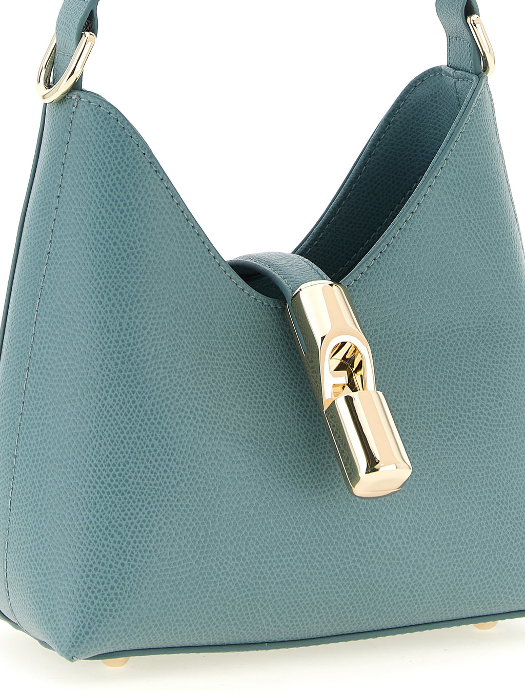 Furla Iride Mini Powder Blue Leather Shoulder Bag