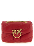 PINKO Baby Love Puff Red Quilted Leather Shoulder Bag