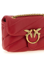 PINKO Baby Love Puff Red Quilted Leather Shoulder Bag