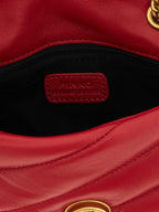 PINKO Baby Love Puff Red Quilted Leather Shoulder Bag