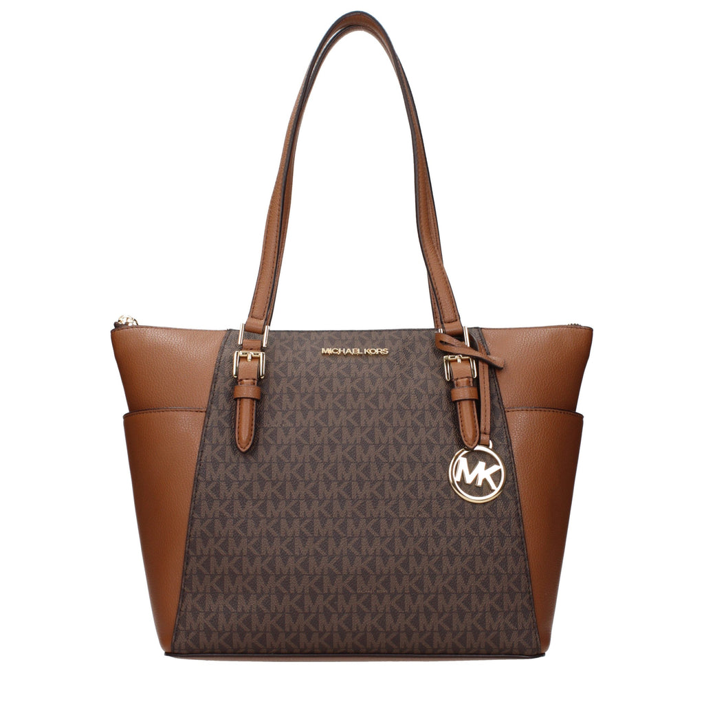 Michael Kors Charlotte Large Signature Tote Bag Brown