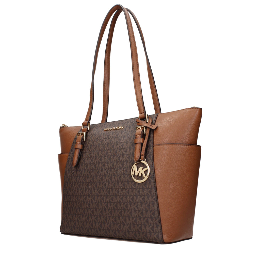 Michael Kors Charlotte Large Signature Tote Bag Brown