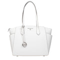 Michael Kors White Leather Shoulder Tote Bag