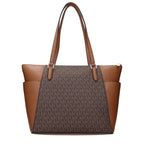 Michael Kors Charlotte Large Signature Tote Bag Brown