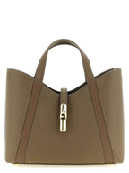 Furla Goccia S Taupe Leather Tote Bag