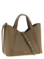 Furla Goccia S Taupe Leather Tote Bag
