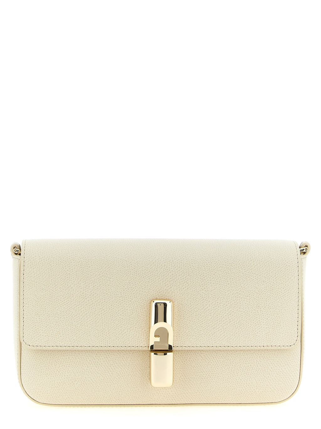 Furla Iride S Ivory Leather Crossbody Bag