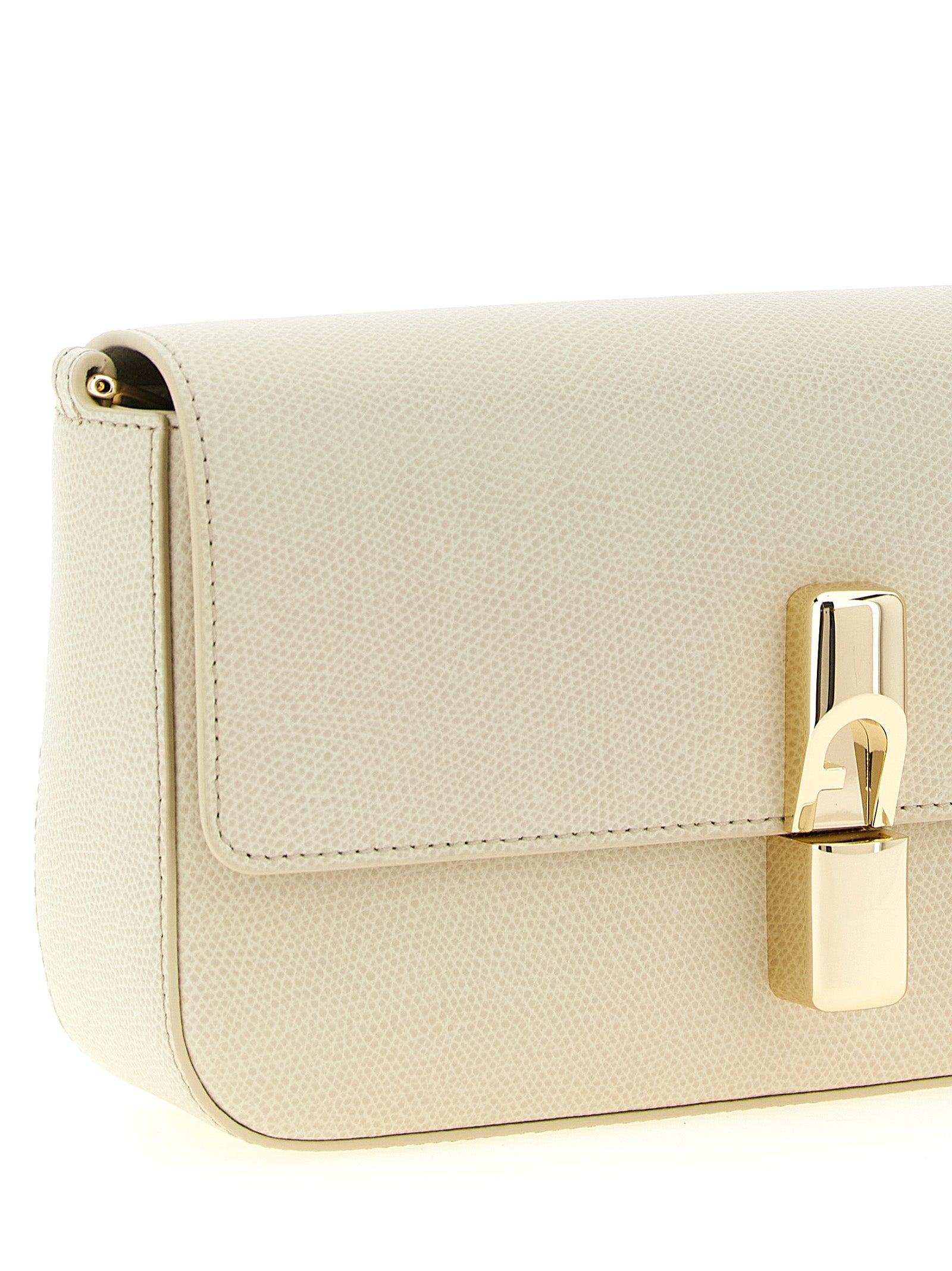 Furla Iride S Ivory Leather Crossbody Bag