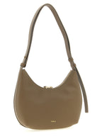 Furla Goccia S Taupe Leather Shoulder Bag