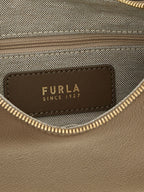 Furla Goccia S Taupe Leather Shoulder Bag