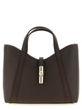 Furla Goccia S Brown Leather Tote Bag