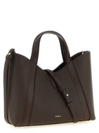 Furla Goccia S Brown Leather Tote Bag