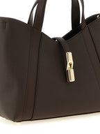 Furla Goccia S Brown Leather Tote Bag