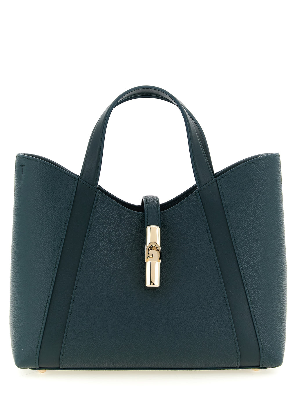 Furla Goccia S Teal Leather Tote Bag