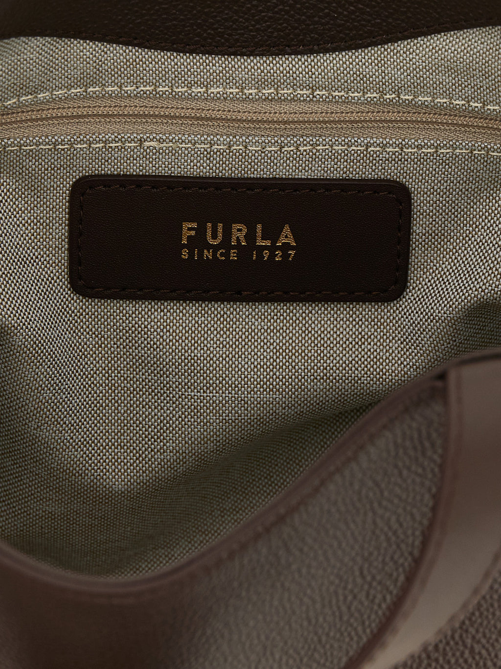Furla Goccia S Brown Leather Tote Bag