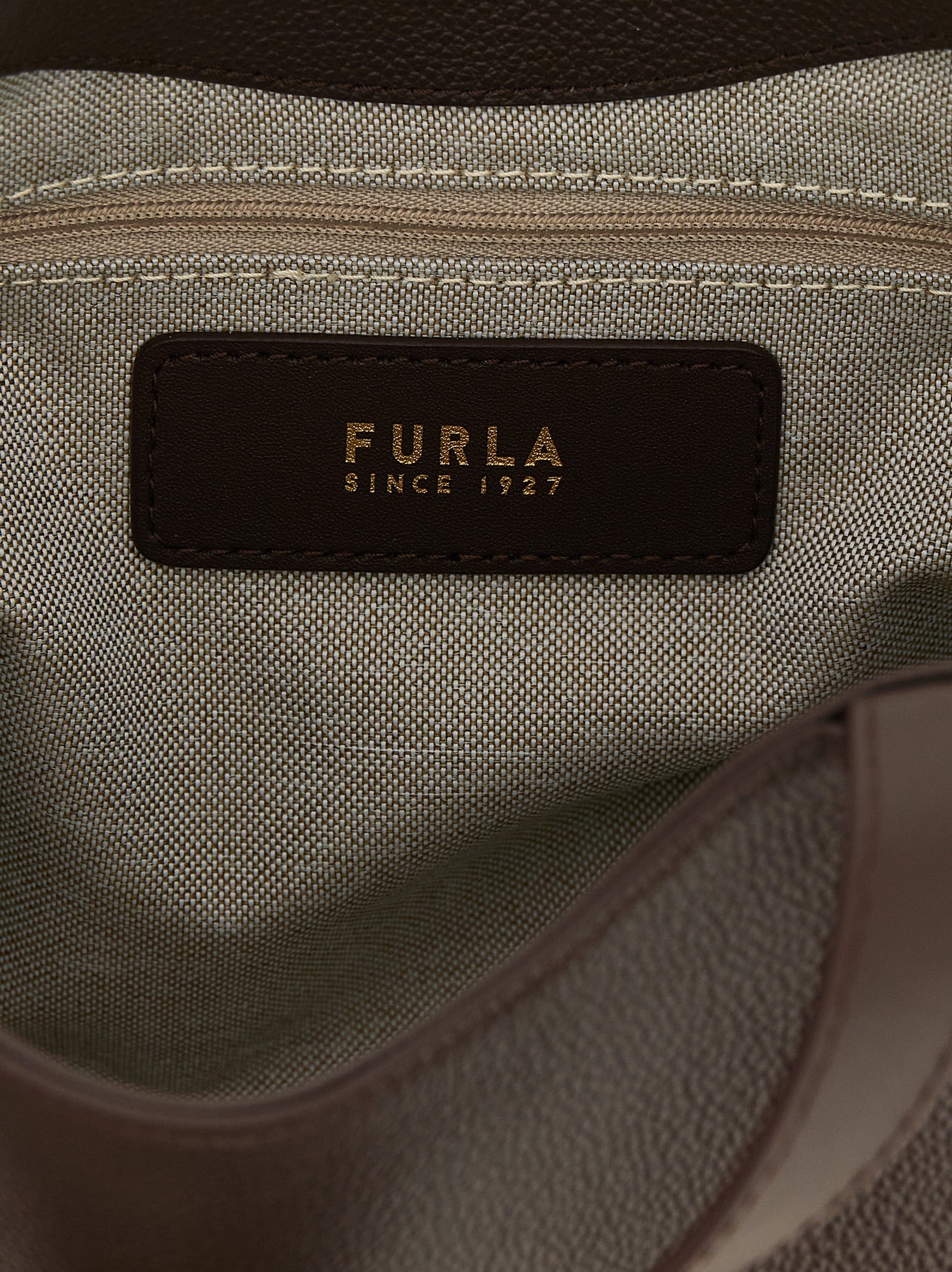 Furla Goccia S Brown Leather Tote Bag
