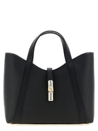 Furla Goccia S Black Leather Tote Bag