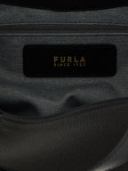 Furla Goccia S Black Leather Tote Bag
