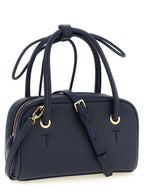 Furla Poppy Mini Navy Leather Top Handle Bag